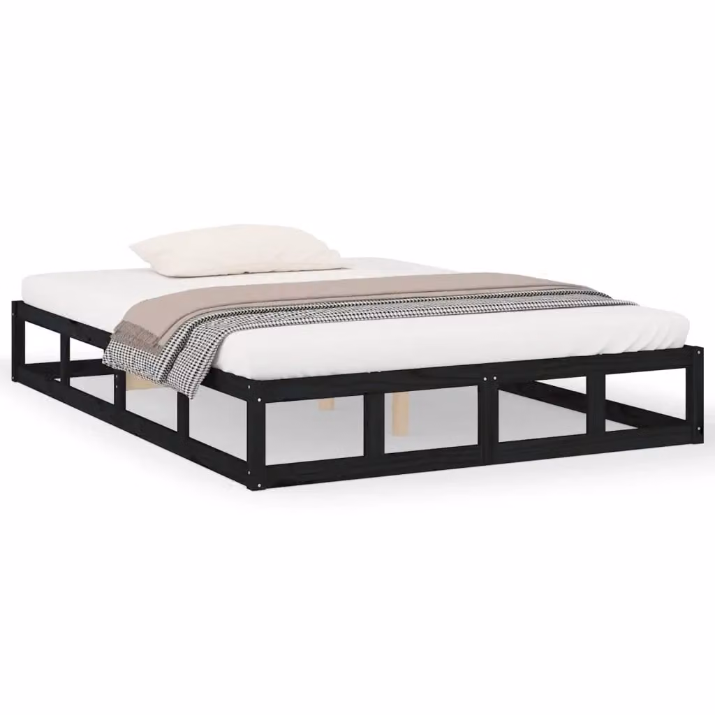 Giroletto vidaXL in legno massello di pino nero con doghe fisse L/P/H: 205.5 x 180 x 185.5 cm – 2