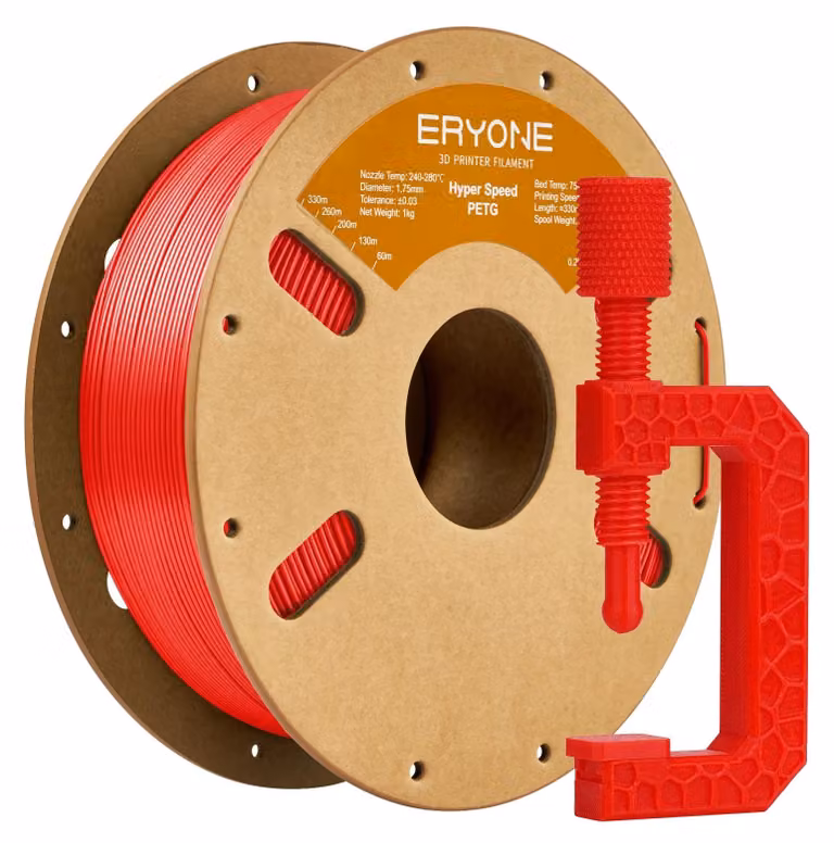 Filamento per stampa 3D, materiale PETG, prestazioni ad alta velocità, colore rosso