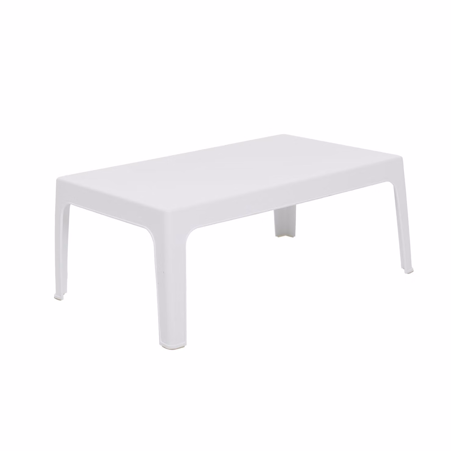 Vestiamo Casa Giardino Tavolo da giardino rettangolare in polipropilene bianco con protezione UV H 48 x L 100 x P 60 cm