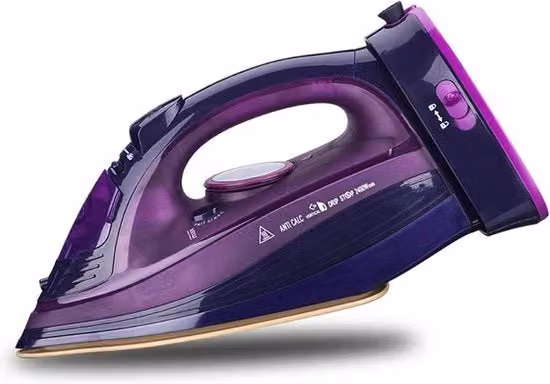 Ferro da stiro a vapore Bolmans senza filo 2400W con piastra in ceramica antiaderente, blu e viola