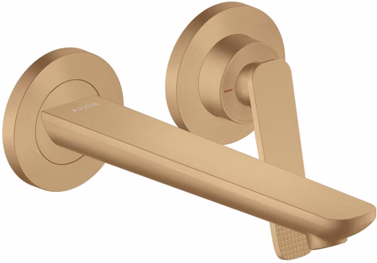 hansgrohe AXOR Citterio C Mitigeur monocommandé pour lavabo encastré pour montage mural, bec 195mm, Cubic cut, 49111140, 49111140