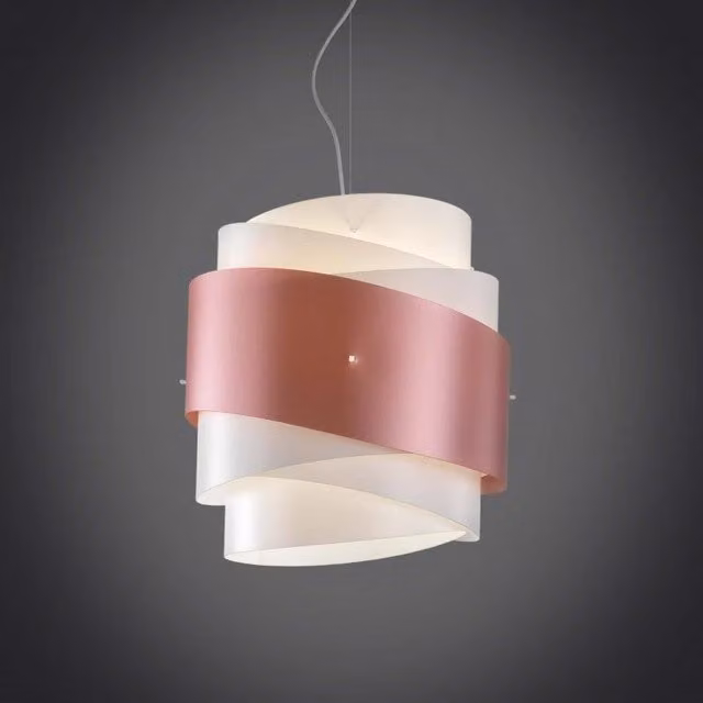 Lampadario a sospensione BEA una luce Rosa diametro 40x h39 cm