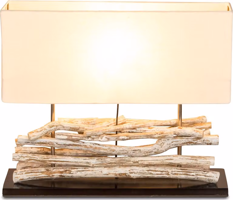 Lampada Lampada da tavolo in legno Lampada da tavolo driftwood alta 45 cm