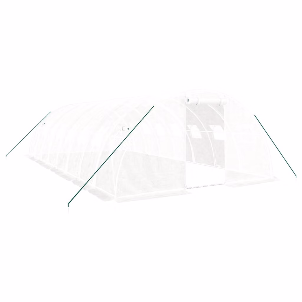 Serra con Telaio in Acciaio Bianco 32 m² 8x4x2 m