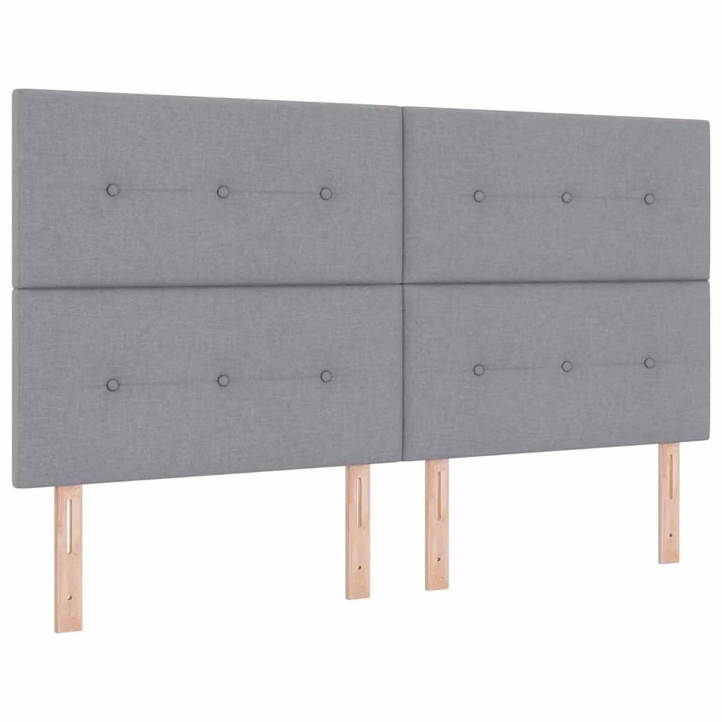 Testiera con LED e porte USB vidaXL in tessuto grigio, Larghezza: 180 cm – 2