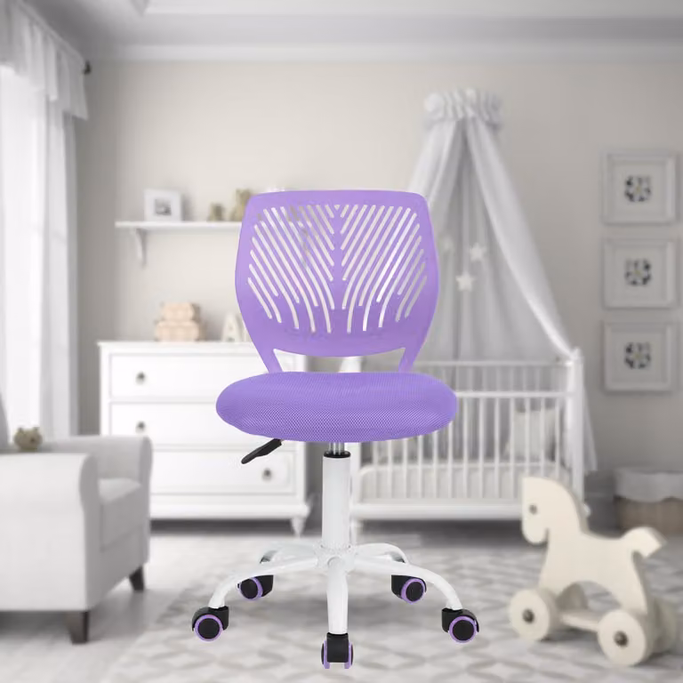 Sedia da ufficio versatile per bambini, sedia da lavoro senza braccioli, regolabile in altezza