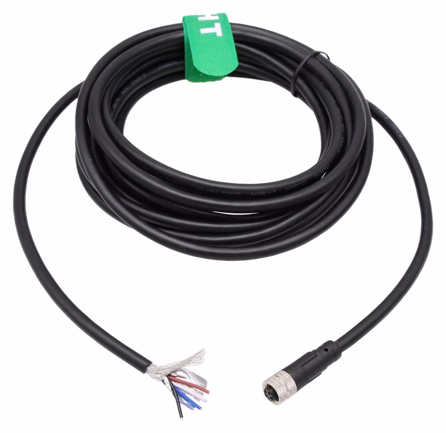 Cavo sensore M8, 4 poli, connettore femmina, schermato, in PVC, lunghezza 5 metri
