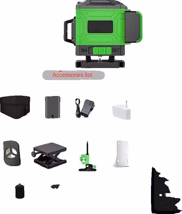 Livella laser, 3 linee a 360 gradi, alta precisione, linea verde 8