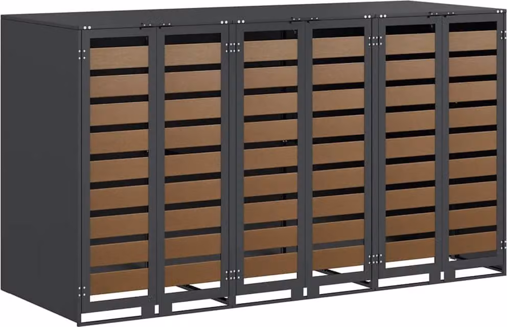 Contenitore per Rifiuti per 3 Bidoni 340 x 77.5 x 115.5 cm