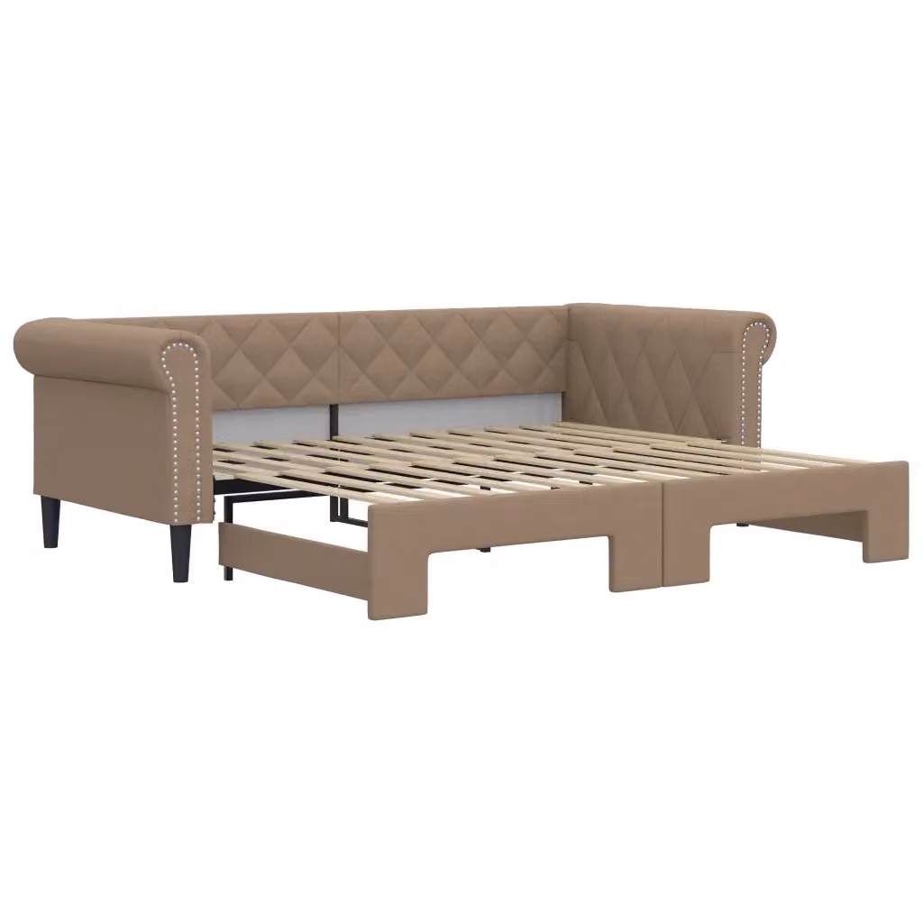 Divano Letto Moderno vidaXL Beige con Struttura Imbottita per Soggiorno e Camera da Letto – 2