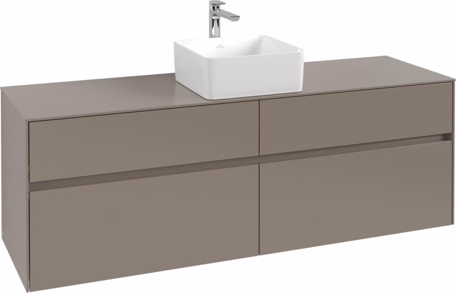 V&B Collaro, mobile da toilette 160x54,8x50cm, WT mi, LED 12W, gaphite
