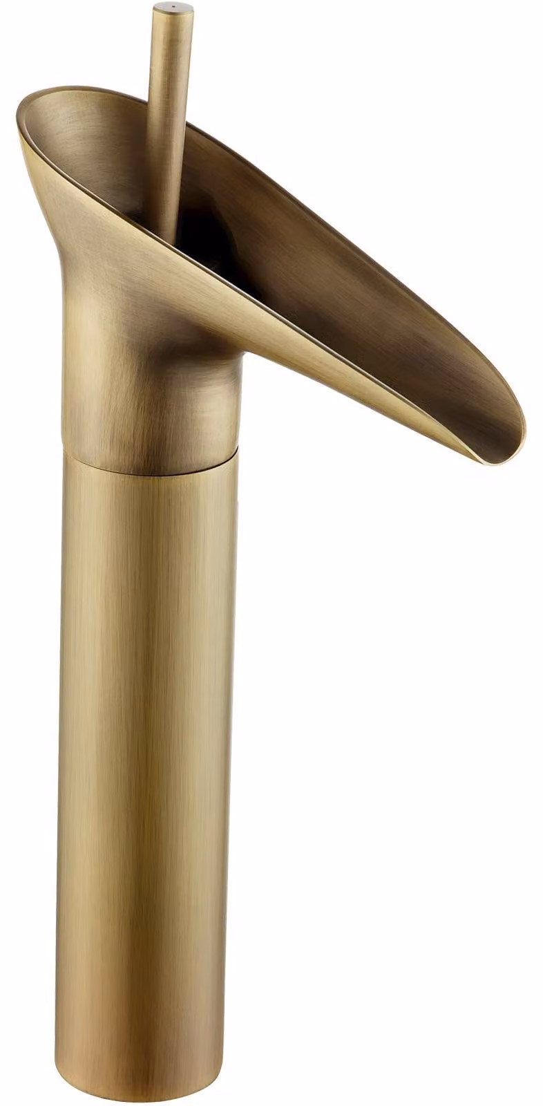 Omgoods - Miscelatore da bagno in ottone antico con beccuccio a cascata