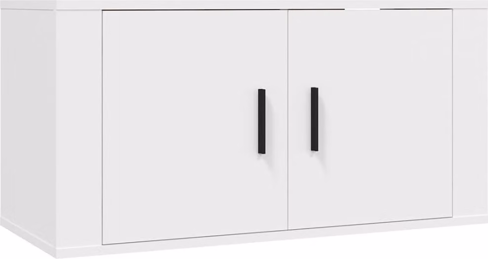 Mobile Porta TV a Parete Bianco 80x34,5x40 cm