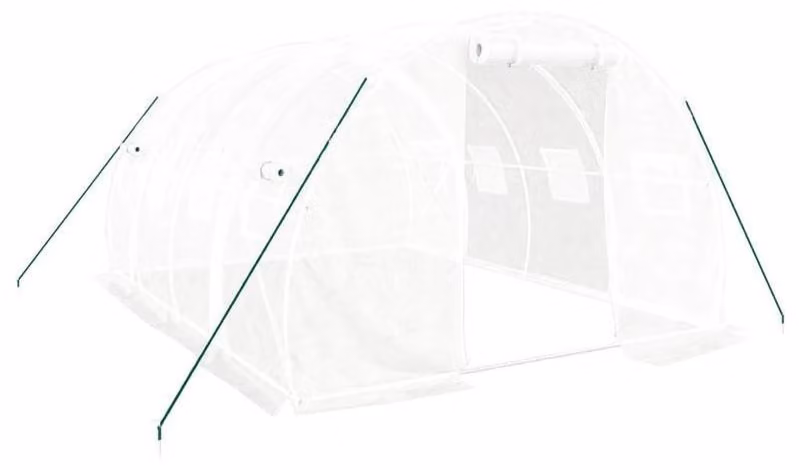 Tuinkas – 12 m² – Struttura in acciaio bianco – Robusta e spaziosa (4x3x2 m) – Serra per coltivazione