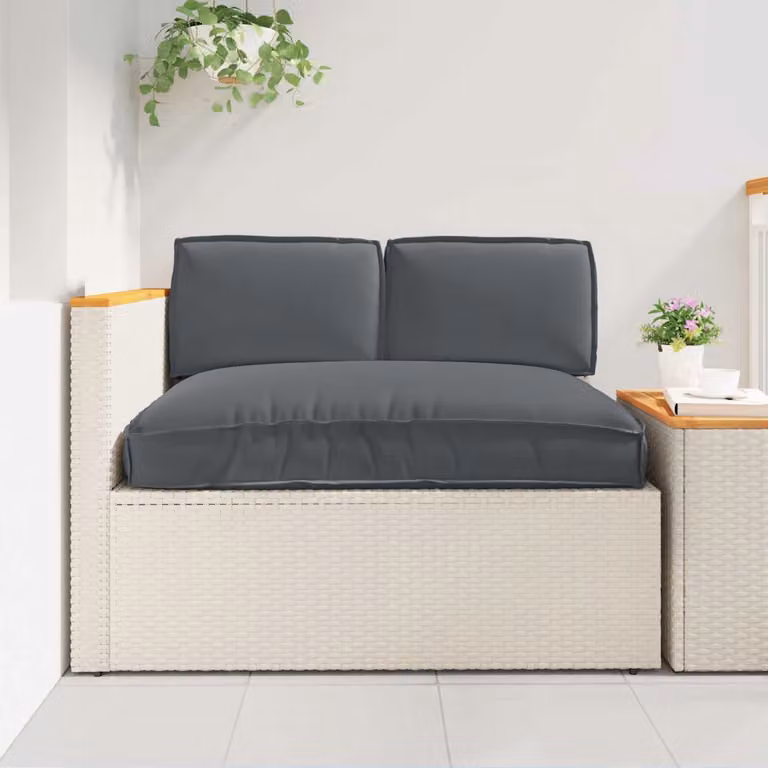 Set di Cuscini vidaXL in Tessuto Oxford Antracite L/P/H: 120 x 80 x 52 cm
