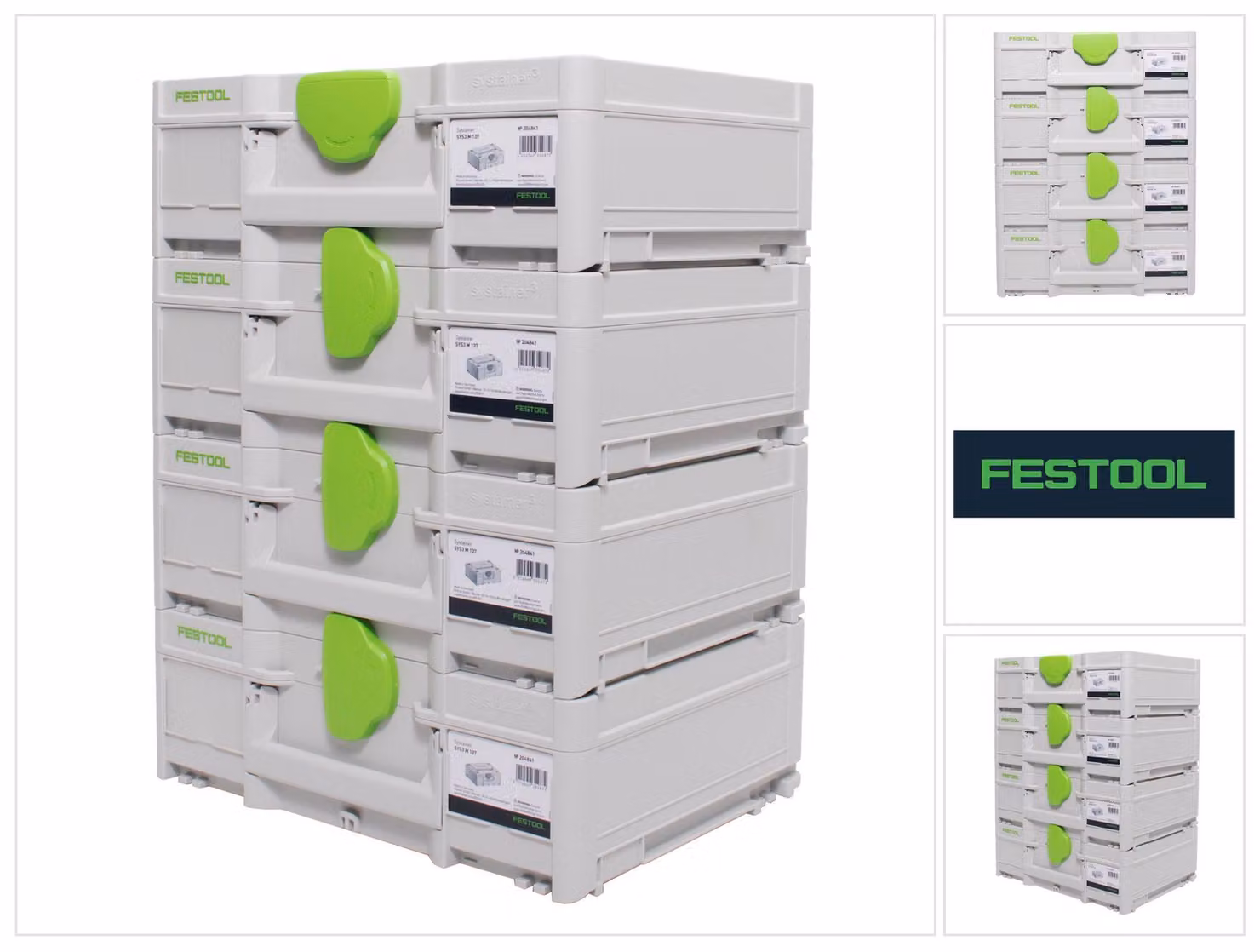 Festool Systainer Set 4x SYS3 M 137 ( 4x 204841 ) 10,4 litri 396x296x137mm Valigia portautensili collegabile