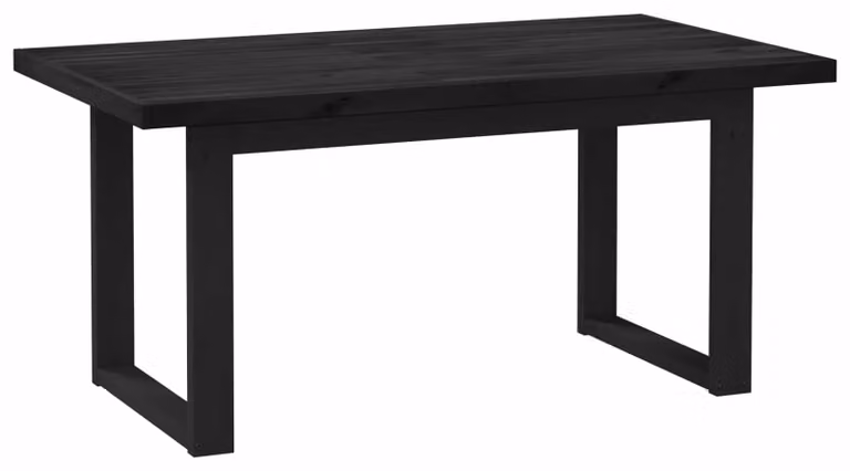 Tavolo da pranzo NOAIN 160 cm Legno Massello di Pino Nero