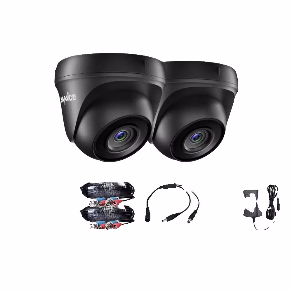 Telecamere di sicurezza CCTV, 1080P HD, stile cupola, impermeabile, 1/4", 1200TVL