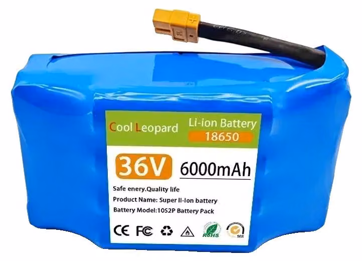 Batteria agli ioni di litio, capacità di 6000 mAh, design sicuro e affidabile, 36V 6000mAh