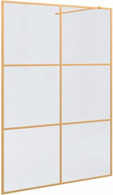 Parete Doccia Walk-in Oro 140 x 195 cm vetro temperato CFW3894965