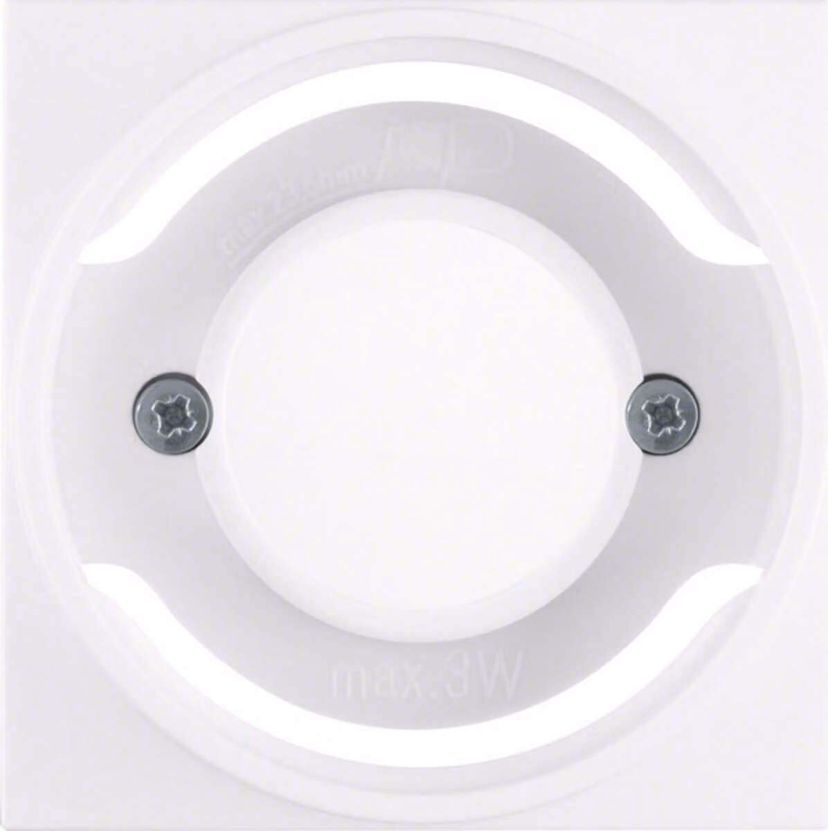 Berker 11988989 Piastra centrale per segnale luminoso E14 bianco polare, lucido Berker S.1/B.3/B.7