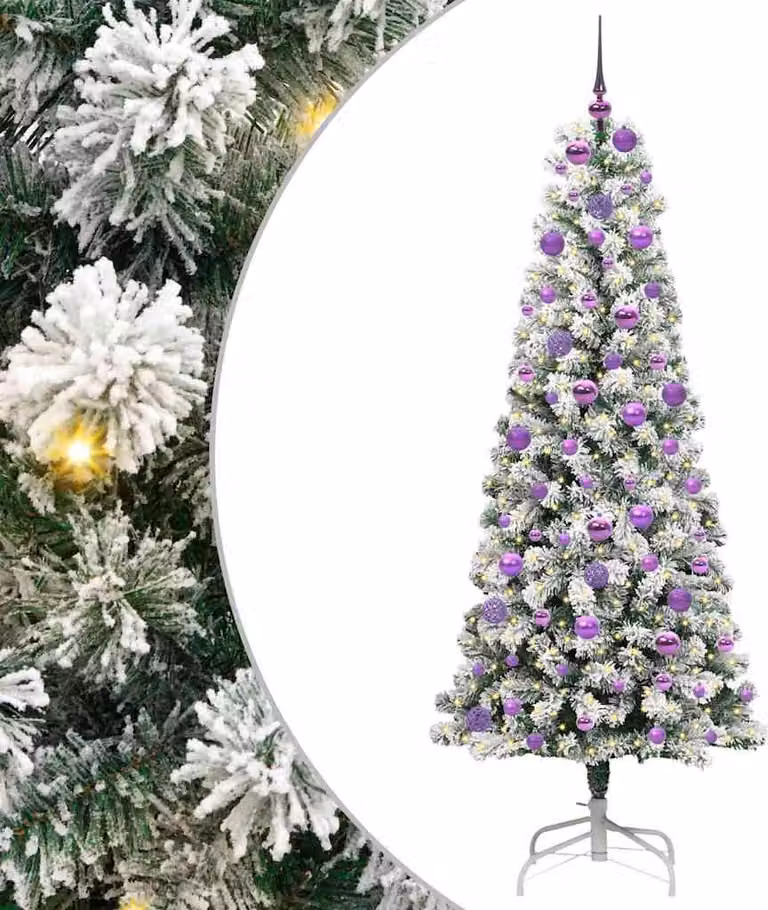 Albero di Natale Artificiale con Rami Pieghevoli 180 cm