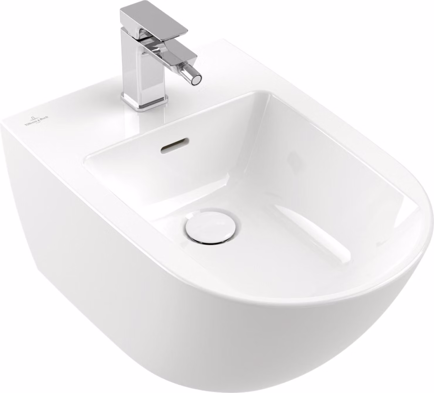 V&B bidet Antao 37,5x56cm, sospeso, nero puro C-plus