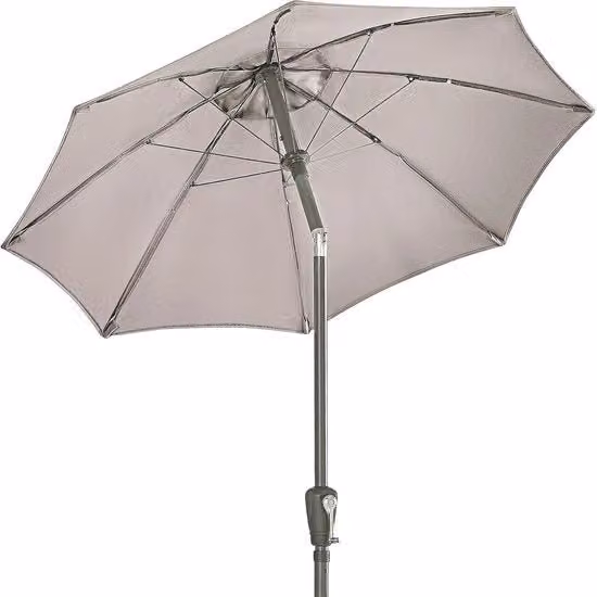 Ombrellone da giardino Ø 150 cm altezza 223 cm in alluminio/polyester colore taupe piccolo