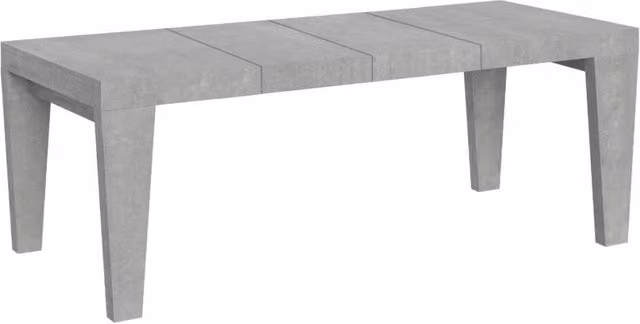 Tavolo allungabile Itamoby Spimbo Premium in finitura cemento grigio con piano estensibile e struttura a quattro gambe