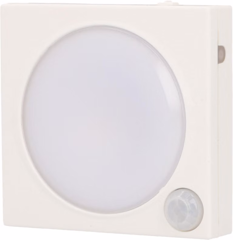 Luce notturna a LED UNITEC con rilevatore di movimento e sensore crepuscolare, bianca
