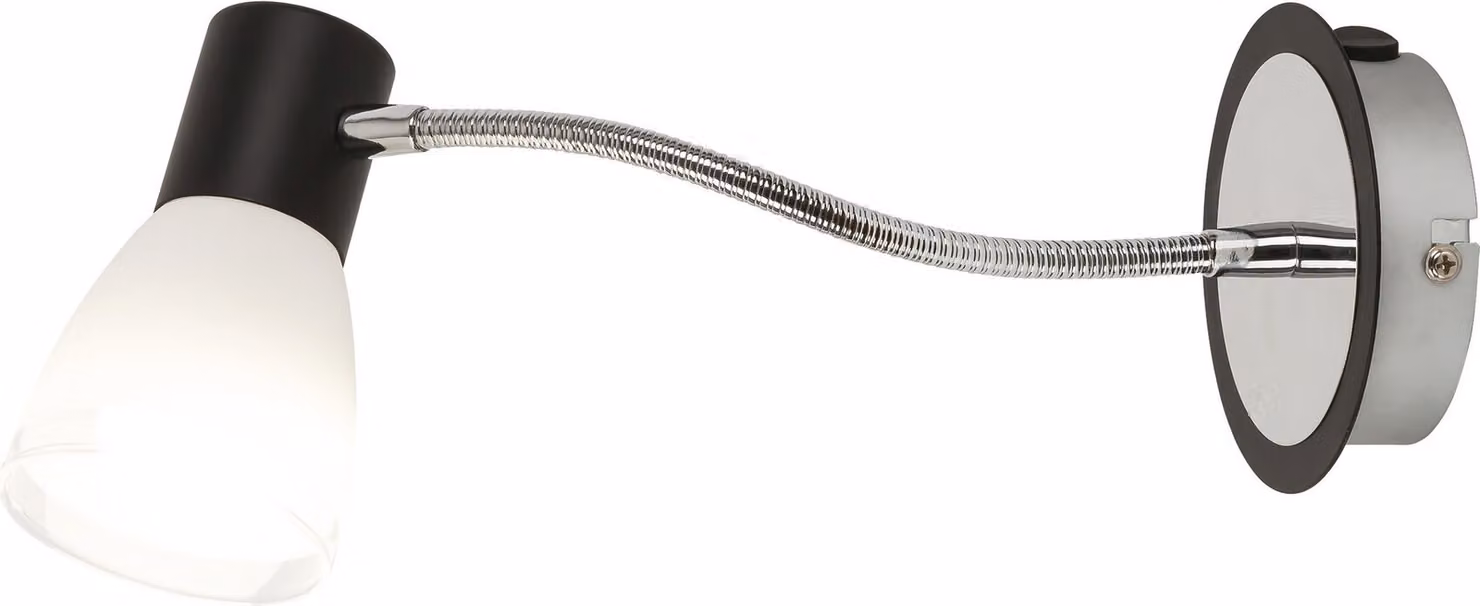 Lampada da parete con interruttore su braccio flessibile E14 nero Ati 5975 Rabalux
