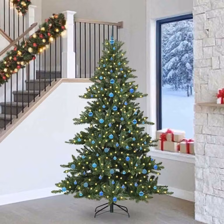 Maison Exclusive - Albero di Natale artificiale pieghevole, verde, 240 cm, in PVC e acciaio