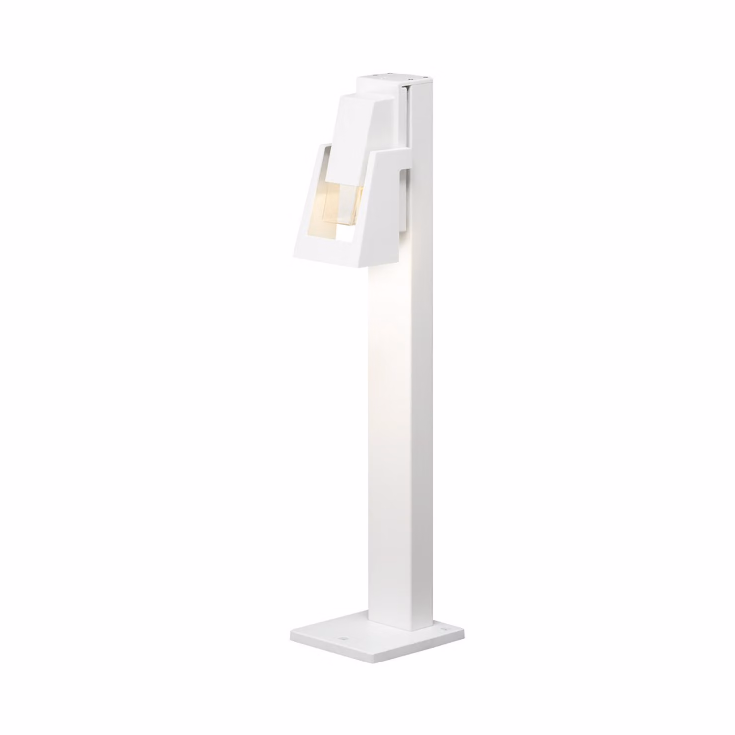 Konstsmide, attraente lampada da sentiero Potenza in alluminio bianco e vetro acrilico trasparente, dimmerabile, IP54