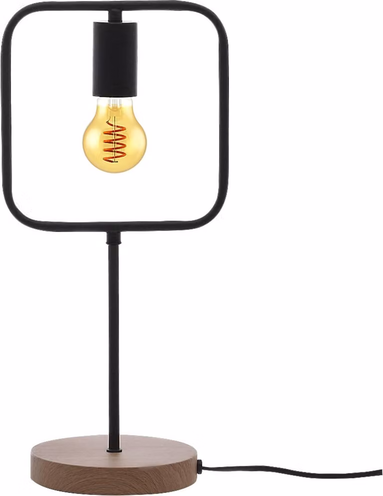 Lampada da tavolo industriale Rufin 3219 Rabalux in faggio E27