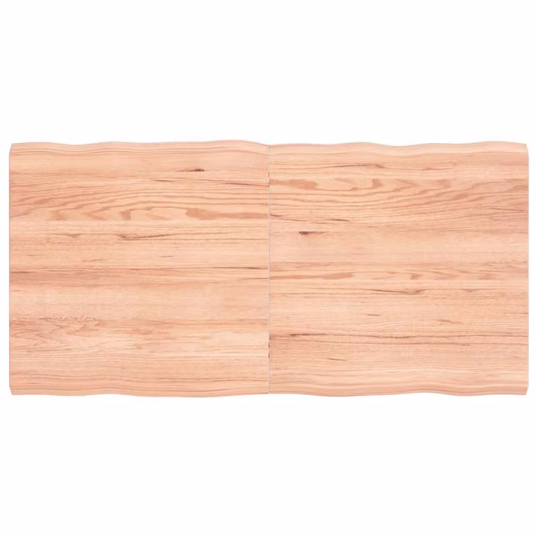 Piano Tavolo in Rovere Rustico con Bordo Naturale vidaXL, Marrone, L: 120 cm, P: 60 cm, H: 2,88 cm