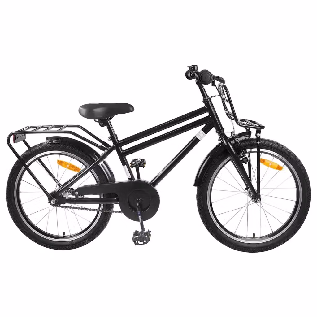 Bicicletta per bambini da 20 pollici in metallo e gomma, colore nero – 2