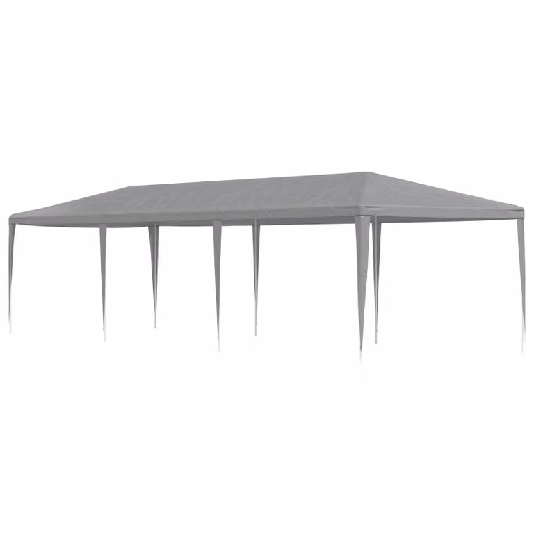 Tenda Party vidaXL Grigio chiaro in PE e Acciaio L: 900 cm, P: 300 cm, H: 255 cm