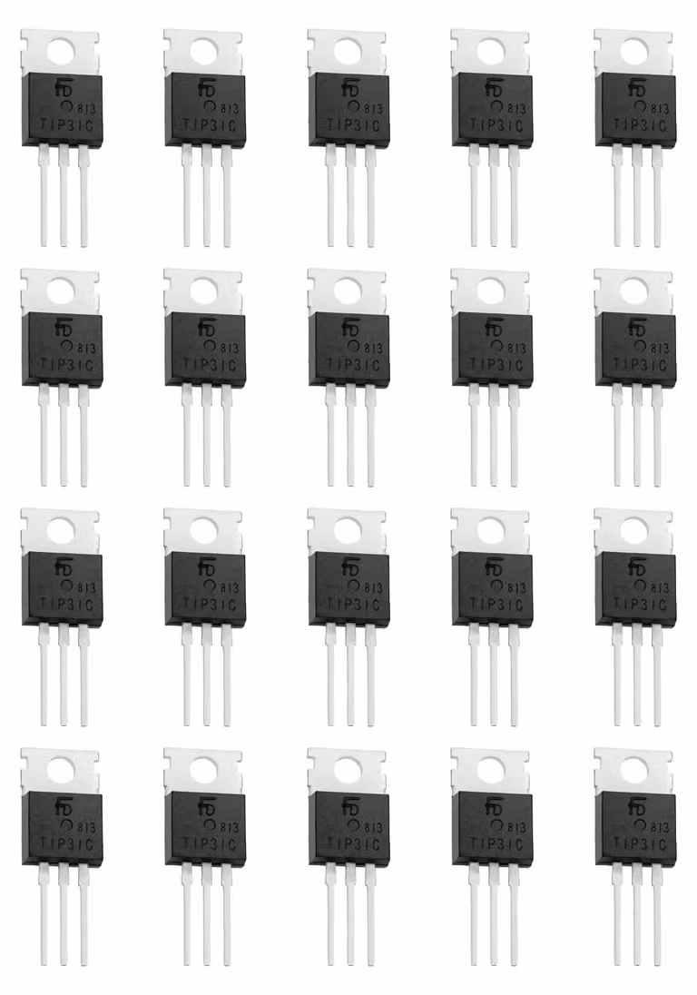 20 transistor NPN TIP31C, involucro TO-92, 100V, 3A, 29mm