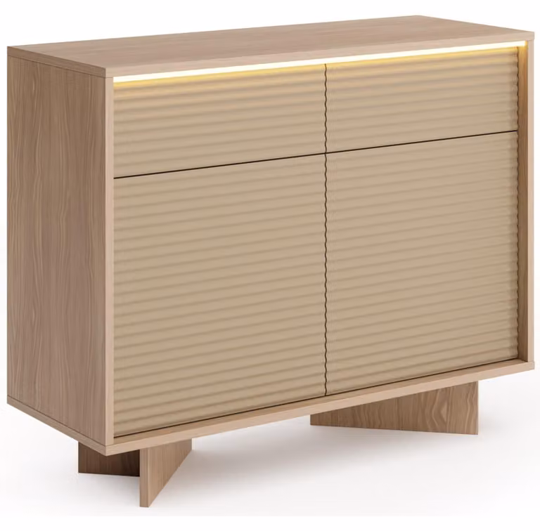 Selsey Semi - Credenza, finitura effetto legno di quercia, 103 cm