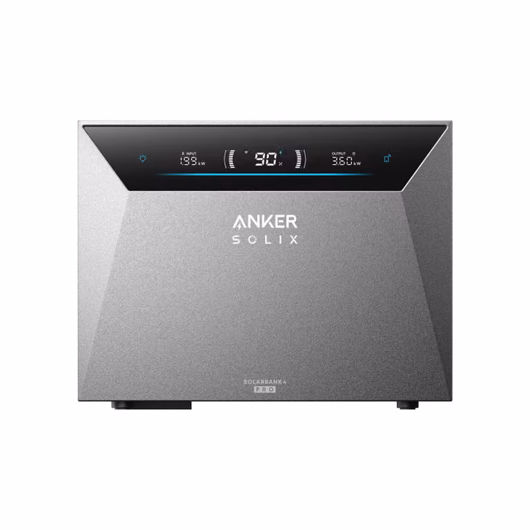 Anker SOLIX Solarbank 4 E5000 Pro, 5000 W di potenza in ingresso solare, 2500 W di potenza in uscita, 10.000 cicli di ricarica