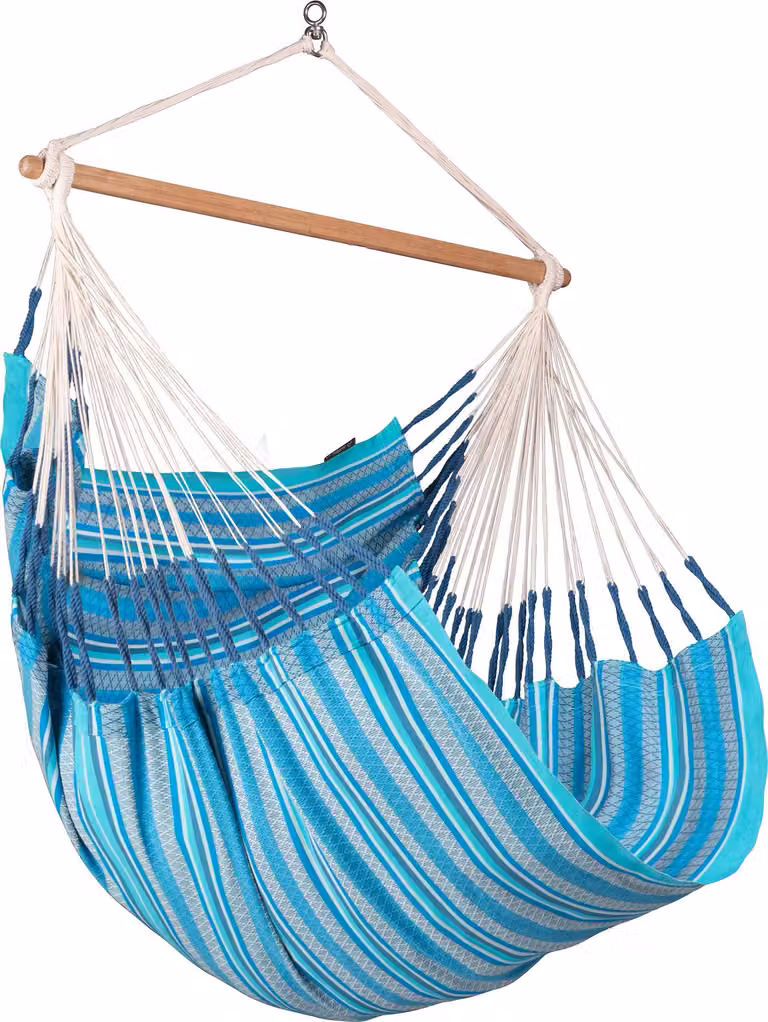 La Siesta Habana Azure - Sedia sospesa Comfort in cotone organico blu Sedia sospesa