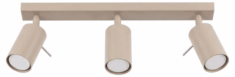 Plafoniera RING 3L color taupe, 3xGU10, 10 W, finitura metallica, 16x6x45 cm, Sollux Lighting