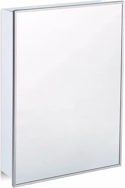 Pratico armadietto da parete per bagno con specchio 60 x 40 x 15 cm spazio ottimizzato finitura bianca 13_0004224
