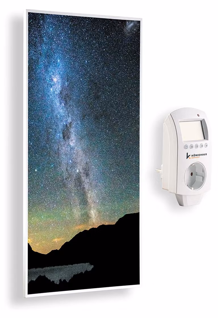 Riscaldamento a infrarossi da 1200 Watt - Termostato intelligente con controllo tramite app - Per uso interno