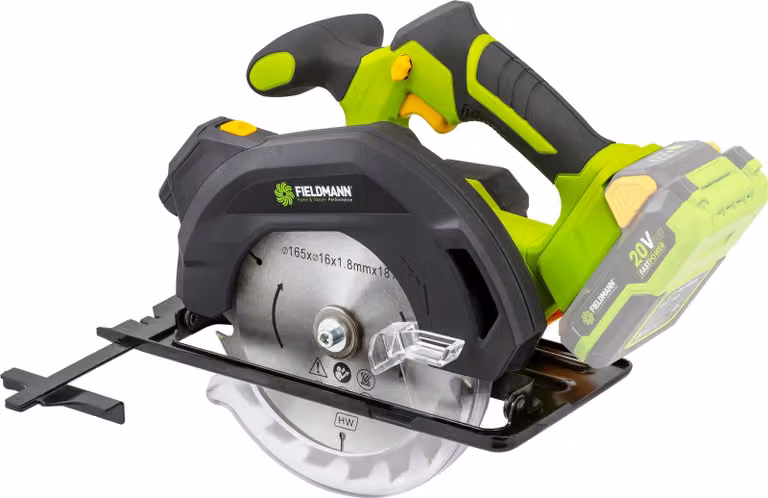 Cordless circular saw - FIELDMANN - 20V - 165 mm - Laser guide - Battery and charger not included