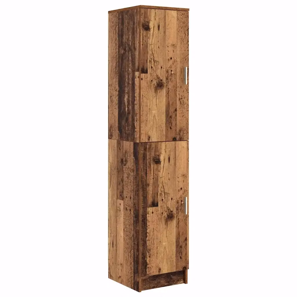 Credenza Buffet Moderna vidaXL in Legno e MDF Marrone con Ante a Battente L/P/H: 35 x 39 x 168 cm – 2
