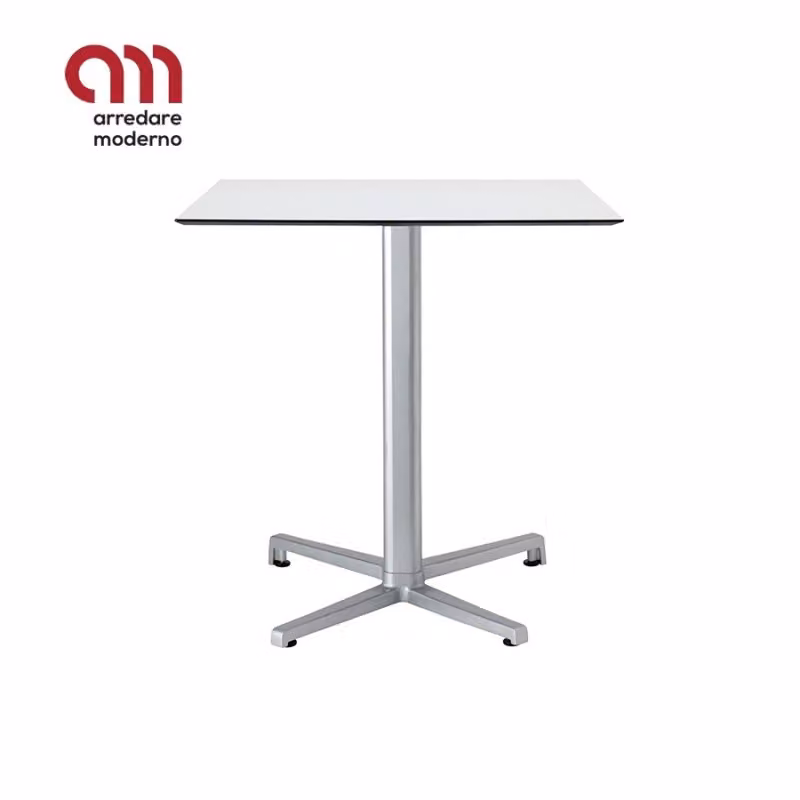 Tavolino Bar Domino Scab fisso H.75 con piano stratificato compact