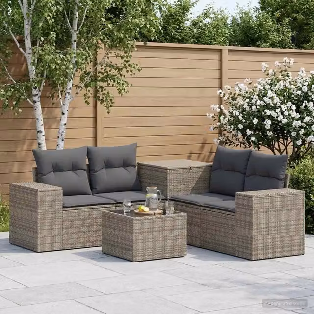 Set di divani 6 pz Grigio e Grigio Scuro 55 x 55 x 37 cm 3447568