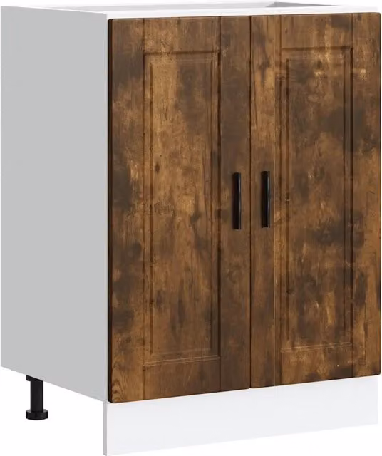 Base cucina moderna HELLOSHOP26 in legno composito marrone con ante a battente L/P/H: 60 x 46 x 81,5 cm – 1