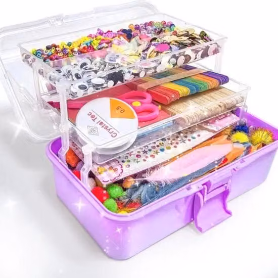 Cassa da lavoro - Cassa per hobby - Cassa da lavoro per ragazze - Box da hobby - Cassa da lavoro